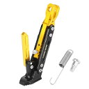 Motoforti オートバイのキックスタンド サイドサポートスタンド 調整ホルダーキット フットサイドスタンド CNCアルミニウム合金 ゴールドトーン