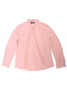 Allegra K ボウタイブラウス リボンブラウス リボンタイ シャツ 長袖 無地 オフィス レディース ピンク XL