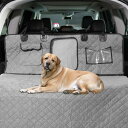 GLIDESMOOTH バックシート用犬用カーシートカバー 7層設計犬用カーシートカバー 防水ハンモック メッシュウィンドウポケット付き 滑り止め洗濯可能 グレ...