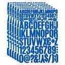 PATIKIL ビニール文字数字ステッカーキット 612ピース6シート自己粘着デカール メールボックスサイン住所DIYクラフトカード用(ダークブルー)(3)