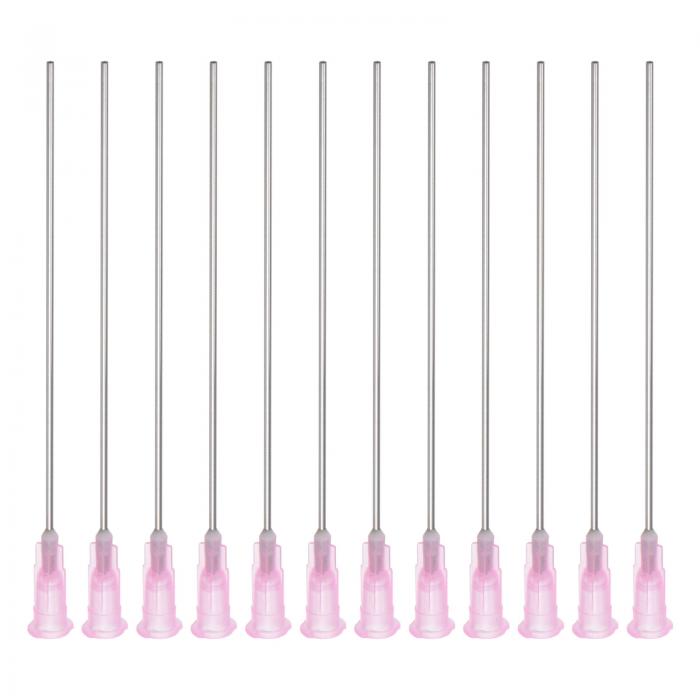 鈍いチップディスペンシングニードル リキッドグルーガン用 18G 82mm 20個 ピンク