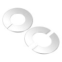 M METERXITY 2パック ウォール スプリットフランジ 2.8"/70mm ODパイプ用304ステンレススチールエスカッションプレートラウンドセルフアドヒーシブプラムビングカバープレート 水管/蛇口用