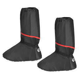 PATIKIL 防水靴カバー 再利用可能 滑り止め ジッパーレインシューズカバー スノーブーツカバー アウトドア活動用 XL ブラック