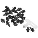 PATIKIL 6.35mm 炭素スチールトラック釘 20個 ロングトラックスポーツシューズ交換用釘 釘レンチ付 走り幅跳び用 ブラック