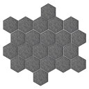 PATIKIL アコースティックパネル 吸音パネル 吸音ボード 30 x 25cm 22枚 自己粘着 六角フェルト 録音室用ゲームルーム用 ダークグレー