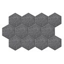 PATIKIL アコースティックパネル 吸音パネル 吸音ボード 30 x 25cm 12枚 自己粘着 六角フェルト 録音室用ゲームルーム用 ダークグレー