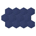 PATIKIL アコースティックパネル 吸音パネル 吸音ボード 30 x 25cm 12枚 自己粘着 六角フェルト 録音室用ゲームルーム用 ブルー