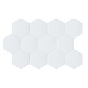 PATIKIL アコースティックパネル 吸音パネル 吸音ボード 30 x 25cm 12枚 自己粘着 六角フェルト 録音室用ゲームルーム用 ホワイト