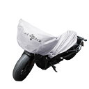 ACROPIX バイクカバー バイク用車体カバー バイクハーフカバー 収納バッグ付き 防風 防埃 防雨 防雪 耐久性 撥水性 耐熱 紫外線防止 M 軽量 汎用 オートバイ用 バイク用 シルバートーン 1個