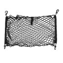 カー荷物ネット カートランクリアカーゴオーガナイザー 80 x 40cm プラスチック 金属 ナイロン