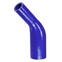 X AUTOHAUX シリコンホース シリコンパイプ ラジエーターホース 1個 内径25-45mm 長さ102mm エルボ45度 ブルー自動車 建設機械 工業用...