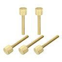 ノブ付き平らな真鍮ボルトグリ ップノブ M4x30mm 家庭用 電子機器 機械用ファスナー 5個セット