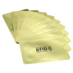 RFIDブロッキングカードスリーブ 非接触プロテクターホルダー NFC財布用 イエロー 30個入り