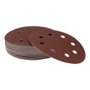Motoforti サンドペーパーフック&ループサンディングシート180x180mm レッド 240番目のラウンド効率的な研削および研磨 自動車製造および修理 木工作品