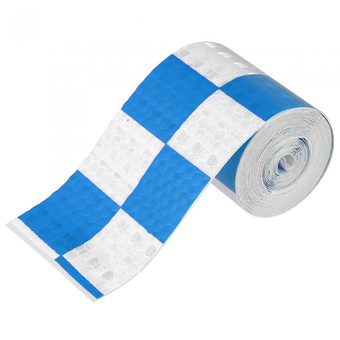 反射性安全テープ 接着剤サイン トレーラー カー 自動車 トラック トレーラー 屋外用 ブルー ホワイト ..