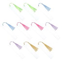 PATIKIL 150 x 25 mm ブランクアクリルブックマーク 15個入り 長方形クリアブックマークページマーカー 5色 タッセル付き女性読書愛好家 DI...