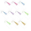 PATIKIL 150 x 25 mm ブランクアクリルブックマーク 30個入り長方形クリアブックマークページマーカー 5色 タッセル付き女性読書愛好家 DIY...