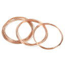 PATIKIL 15 M ソリッド裸銅線 99.9%じゅん銅線 0.6 0.8 1.0 mm ソフトビーズワイヤー ジュエリークラフト用 全長15 M