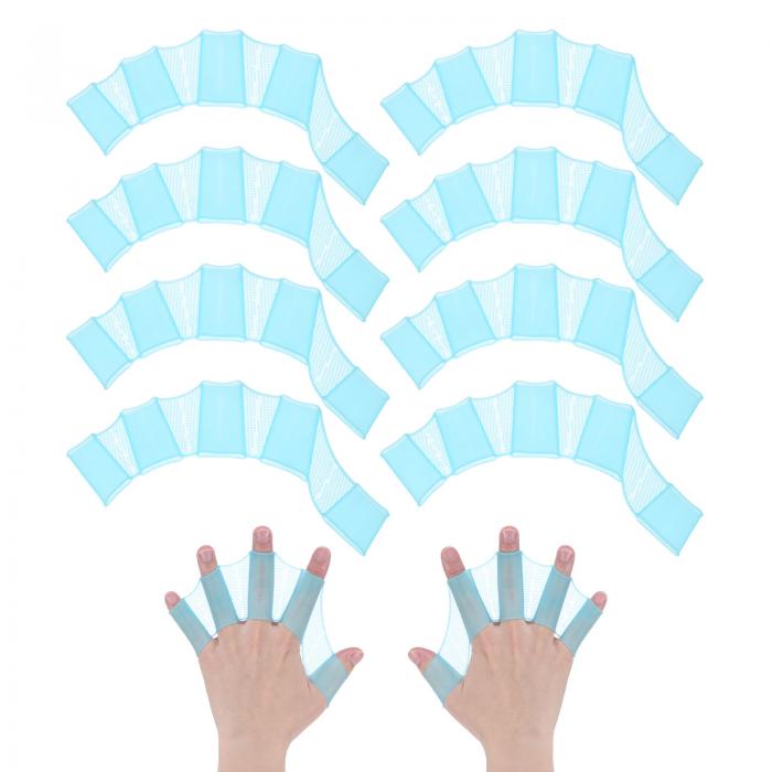 M METERXITY 4ペアのシリコン製水泳手袋 ウェブ付きスイムグローブ ハーフフィンガー フロッグタイプ ..