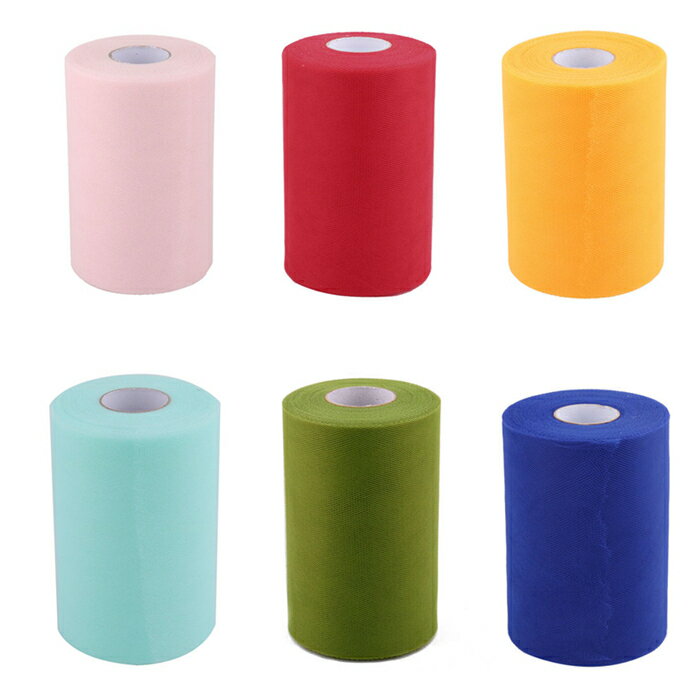 ポリエステル ホームドレスチュチュ?ギフト装飾?DIYクラフトチュールスプールロール 15cm x 100 Yards ..