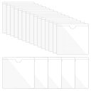 PATIKIL 95 x 135 mm 自己接着インデックスカードポケット 20個 プラスチックラベルホルダー トップオープン粘着ポケットスリーブ付き 名刺 メモカード用 クリア