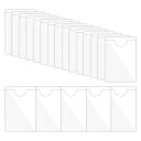 PATIKIL 70 x 100 mm 自己接着インデックスカードポケット 20個 プラスチックラベルホルダー トップオープン粘着ポケットスリーブ付き 名刺 メモカード用 クリア