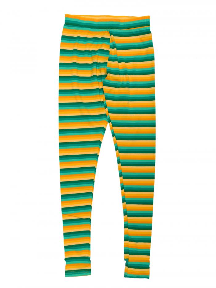 Allegra K レギンス ボーダー スパッツ トレンカ ハイウエスト ウエストゴム ヨガパンツ レディース イエローグリーンストライプ XS
