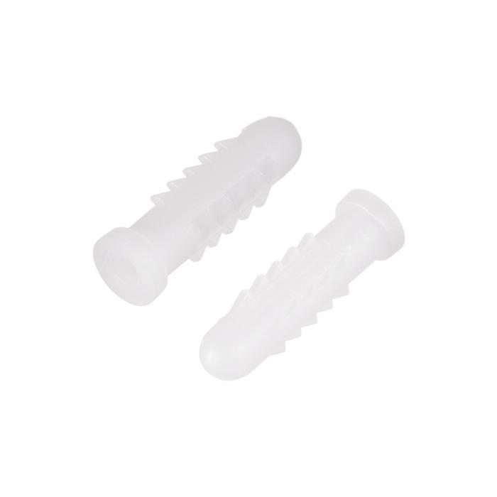 プラスチック拡張パイプ フレーム固定チューブ ホワイト プラスチック 6mmx25mm カラムコンクリートアンカー ウォールプラグ 30個入り