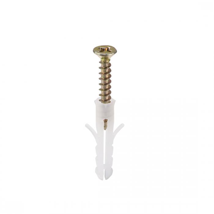 プラスチック拡張パイプ フレーム固定チューブ ホワイト プラスチック 5mmx25mm プラスチックアンカーボルト カラムコンクリートウォールプラグ 20個入り