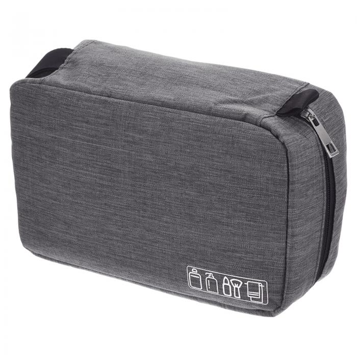 PATIKIL トラベルポーチ トラベルオーガナイザー パッキングオーガナイザー 持ち運び可能 360°吊りフック付 男女適用 防水 グレー