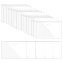 PATIKIL 115 x 160 mm 自己接着インデックスカードポケット 30個 プラスチックラベルホルダー トップオープン粘着ポケットスリーブ付き 名刺 メモカード用 クリア