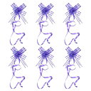 PATIKIL 6 cm シフォン プルリボン 40個 プレゼント ラッピング 紐 蝶結び リボン 飾り蝶ネクタイ 結婚式 パーティー 誕生日用 ダークパープル