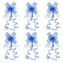 PATIKIL 6 cm シフォン プルリボン 40個 プレゼント ラッピング 紐 蝶結び リボン 飾り蝶ネクタイ 結婚式 パーティー 誕生日用 ダークブルー