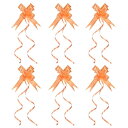 PATIKIL 7 cm プルリボン 40個 プレゼント ラッピング 紐 蝶ネクタイ リボン 金糸風 飾り蝶ネクタイ 結婚式 パーティー 誕生日用 オレンジ