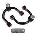 X AUTOHAUX 1ペア 2-4インチ カーフロントアッパーコントロールアーム Toyotaに対応タコマ 1996-2003 黒 レッド