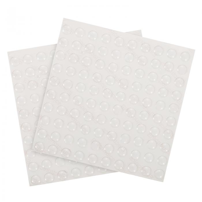 200個 キャビネットドアバンパー 小さな自己粘着クリアゴム キャビネット足 キャビネットパッド ドア家具引き出し用 8x2mm