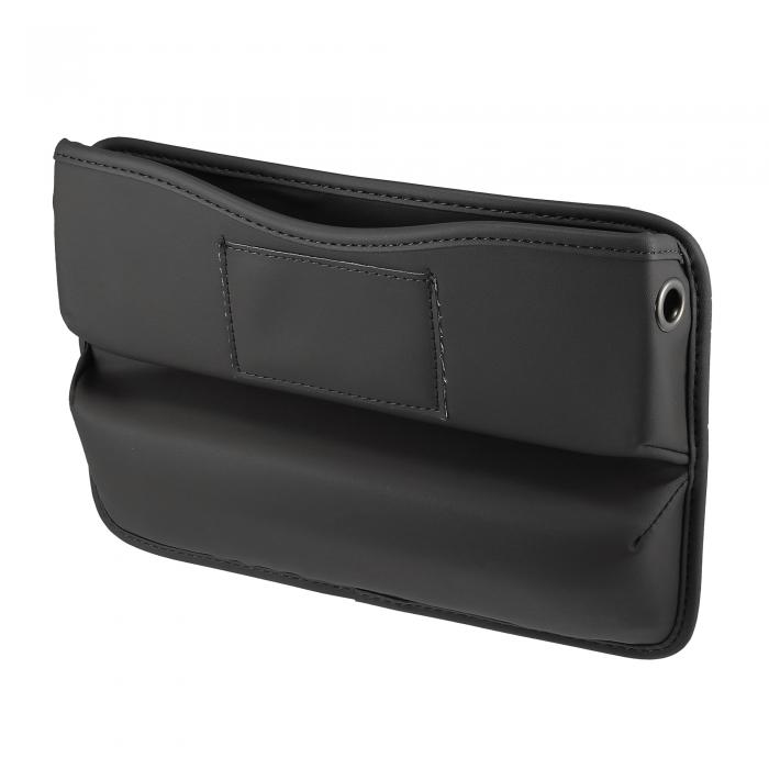 ACROPIX PUレザーカーシートギャップフィラー カーシートオーガナイザー コンソールサイドポケット収納ボックス ブラック 1個入り