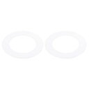 PATIKIL メタルグーフトリムリング 2個入り 86mm OD 56mm ID 円形 シーリング リング型 埋め込み型 ランプシェード 埋め込み型 タンク 照明ボビンランプ マッ トホワイト