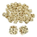 ノブ付きインサートナット 100個セット M2.5 x 3 mm L x 4mm OD 3Dプリント用真鍮ナット 女性ねじ込みインサート 真鍮ヒートセットインサ...