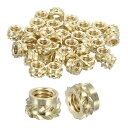 ノブ付きインサートナット 100個セット M3 x 3 mm L x 5mm OD 3Dプリンティング用真鍮ナット 女性ねじ込みインサート 真鍮ヒートセットイン...