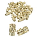 ノブ付きインサートナット 50個セット M4 x 10mm L x 6mm OD 3Dプリント用真鍮ナット 女性ねじ込みインサート 真鍮ヒートセットインサート ...