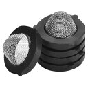 ステンレス製フィルターホースワッシャー 3/4"ガーデンホースコネクター用スクリーン付きホースワッシャー10個セット 黒