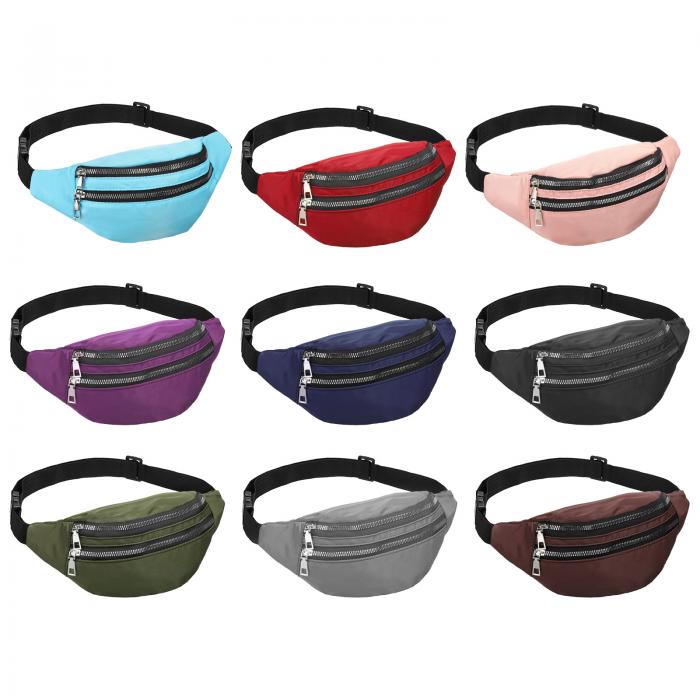 PATIKIL 9個入り ウエストポーチ ファニーウエストパック 80s 90s 2つのポケット付き 男女通用 スポー..