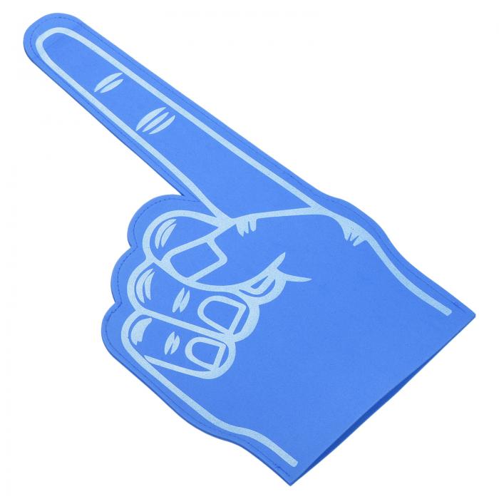 PATIKIL フォーム製指製品 45x22.5cm ナンバー1 DIY ブランク フォーム製　応援用 スポーツ　ゲーム　イベント用 ブルー