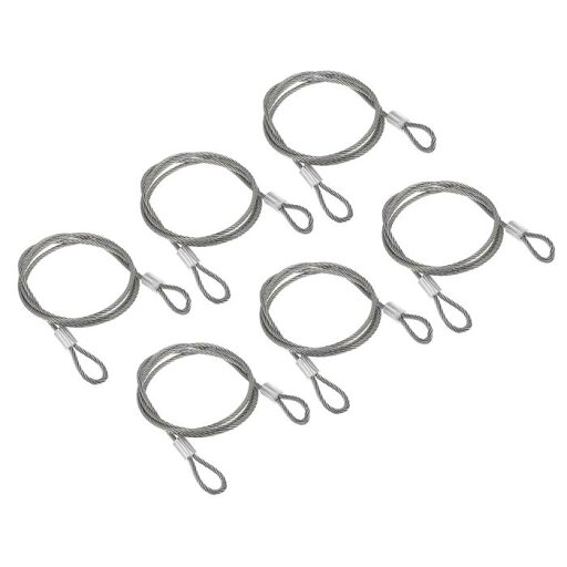 PATIKIL ステンレススチールケーブル 6個 PVCコーティング 1/8"デッキ手すり用ワイヤーロープ ライト 3.3ft PATIKIL ステンレススチールケーブル 6個 PVCコーティング 1/8"デッキ手すり用ワイヤーロープ ライト 3.3ft