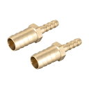 真鍮減速バーブ ホース継手ストレートコネクタカプラーチューブアダプター 12mm x 6mmバーブ(2個)