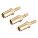 真鍮減速バーブ ホース継手ストレートコネクタカプラーチューブアダプター 12mm x 6mmバーブ(3個)
