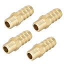真鍮製フィッティングコネクタメトリック オス-バーブホース 10mm x M10x1(4個)