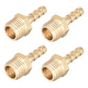 真鍮製フィッティングコネクタメトリック?オス-バーブ 6mm x M14x1.5(4個)