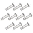 単穴クレビスピン?6mm X 20mm フラットヘッド 304ステンレス鋼?リンクヒンジピン 10個(4)